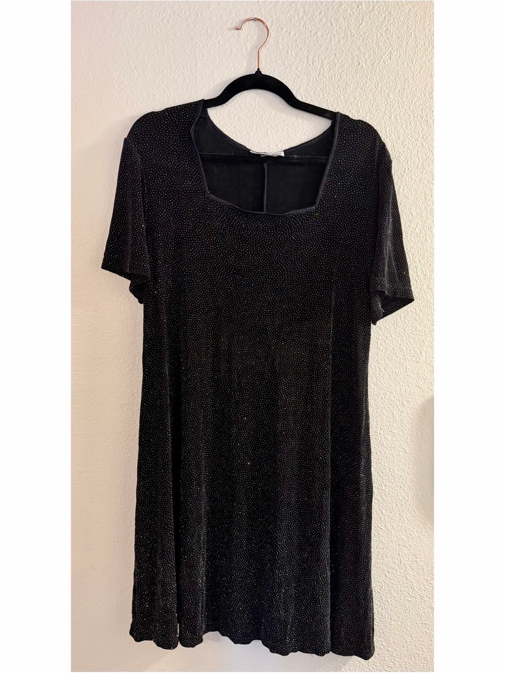 vintage black sparkly dress